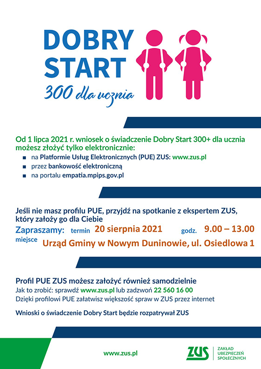 Plakat 300 plus Dobry Start spotkanie PUE)_duninow_534